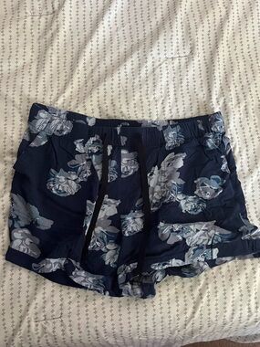 GAP Navy Blue Floral Athletic Lounge Shorts